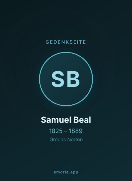 Gedenkportrait von Samuel Beal