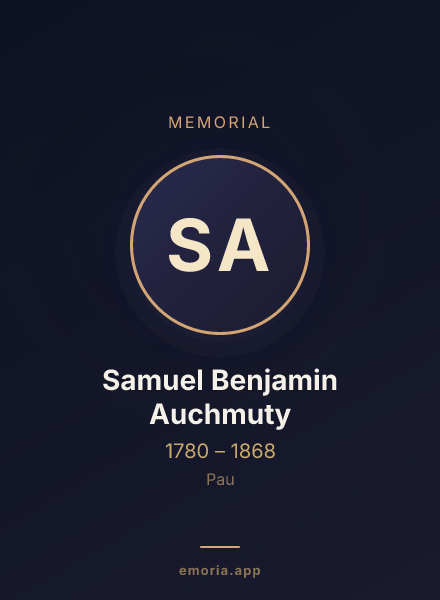 Memorial portrait of Samuel Benjamin Auchmuty