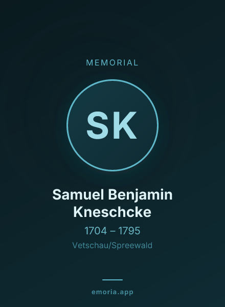 Memorial portrait of Samuel Benjamin Kneschcke
