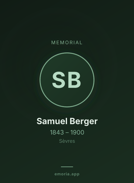 Memorial portrait of Samuel Berger