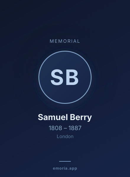 Memorial portrait of Samuel Berry