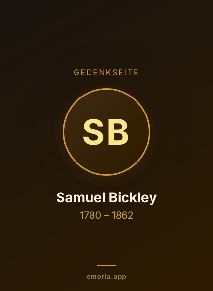 Gedenkportrait von Samuel Bickley