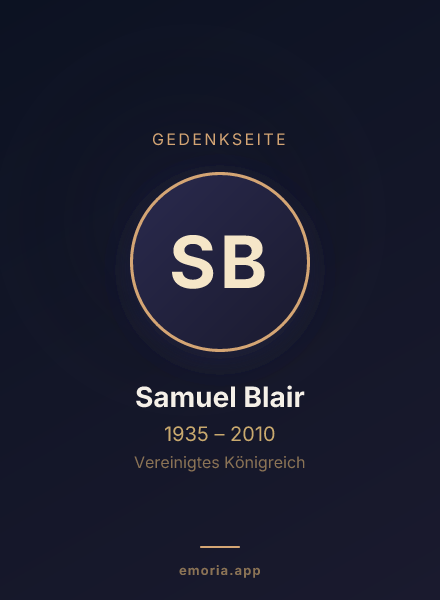 Gedenkportrait von Samuel Blair