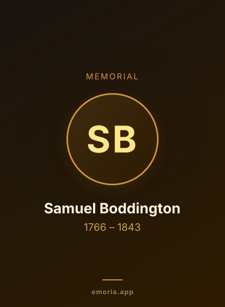 Memorial portrait of Samuel Boddington