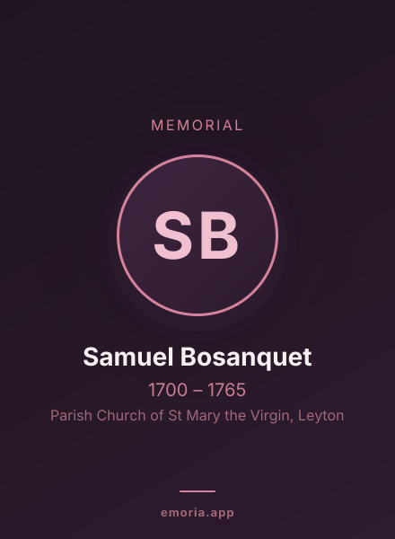 Memorial portrait of Samuel Bosanquet