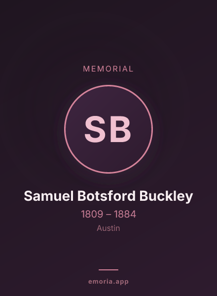 Memorial portrait of Samuel Botsford Buckley