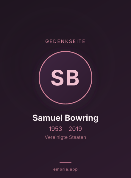 Gedenkportrait von Samuel Bowring