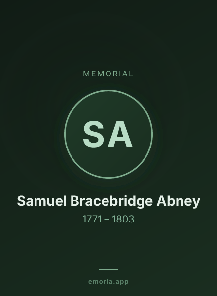 Memorial portrait of Samuel Bracebridge Abney