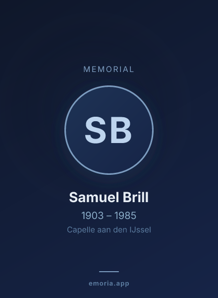 Memorial portrait of Samuel Brill