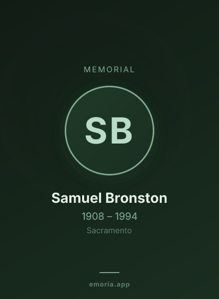 Memorial portrait of Samuel Bronston