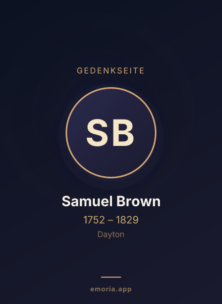 Gedenkportrait von Samuel Brown