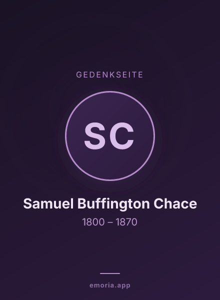 Gedenkportrait von Samuel Buffington Chace