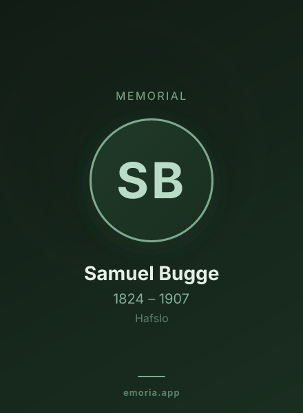 Memorial portrait of Samuel Bugge