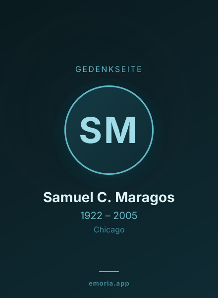 Gedenkportrait von Samuel C. Maragos