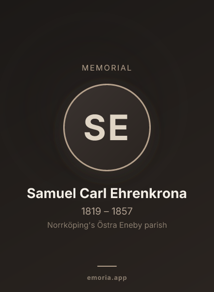 Memorial portrait of Samuel Carl Ehrenkrona