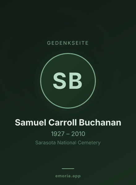 Gedenkportrait von Samuel Carroll Buchanan