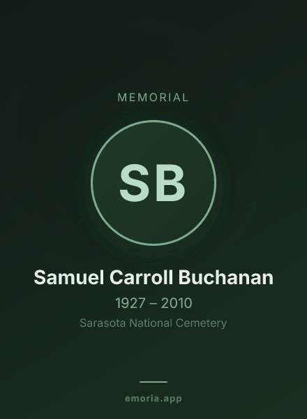 Memorial portrait of Samuel Carroll Buchanan