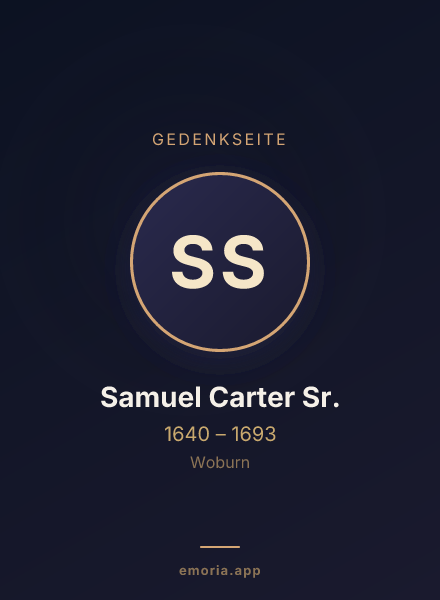 Gedenkportrait von Samuel Carter Sr.