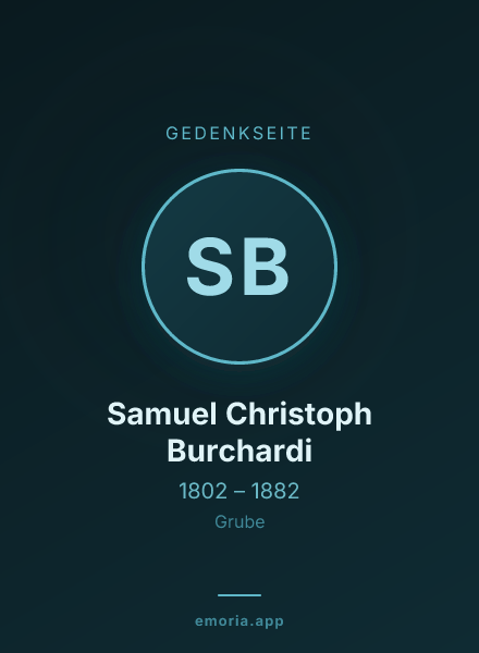 Gedenkportrait von Samuel Christoph Burchardi