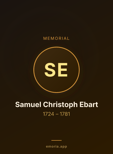Memorial portrait of Samuel Christoph Ebart