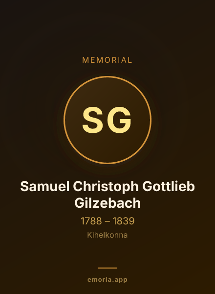 Memorial portrait of Samuel Christoph Gottlieb Gilzebach