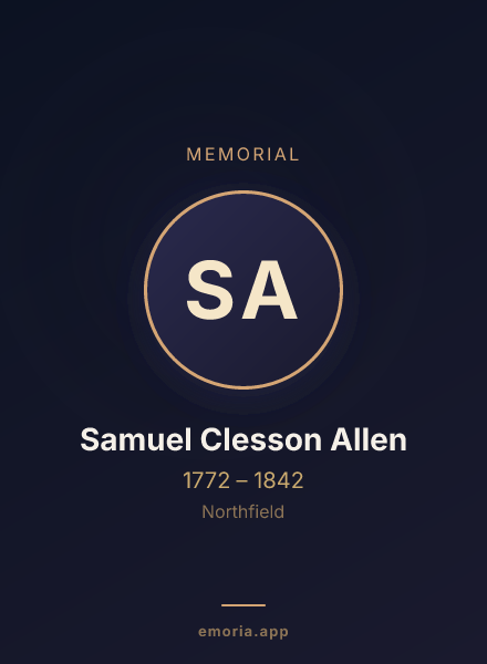 Memorial portrait of Samuel Clesson Allen