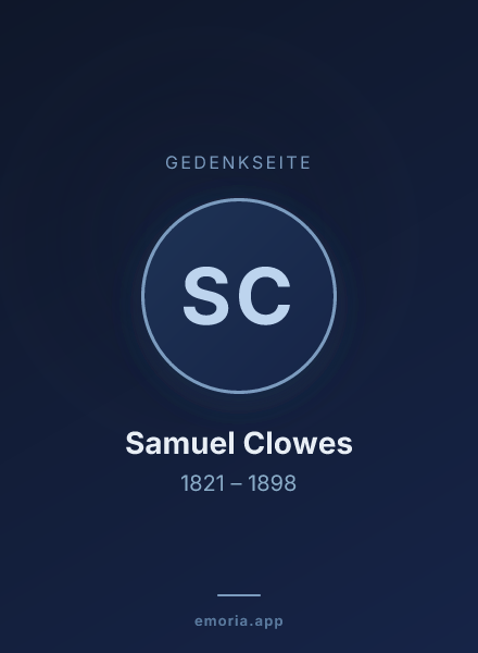 Gedenkportrait von Samuel Clowes