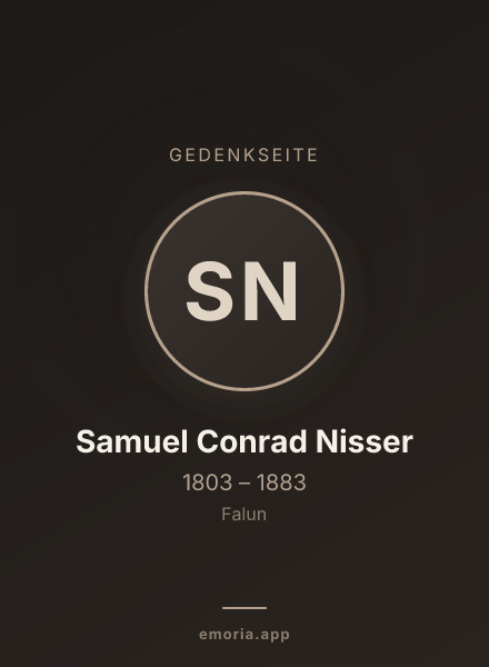 Gedenkportrait von Samuel Conrad Nisser