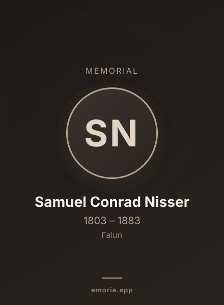 Memorial portrait of Samuel Conrad Nisser