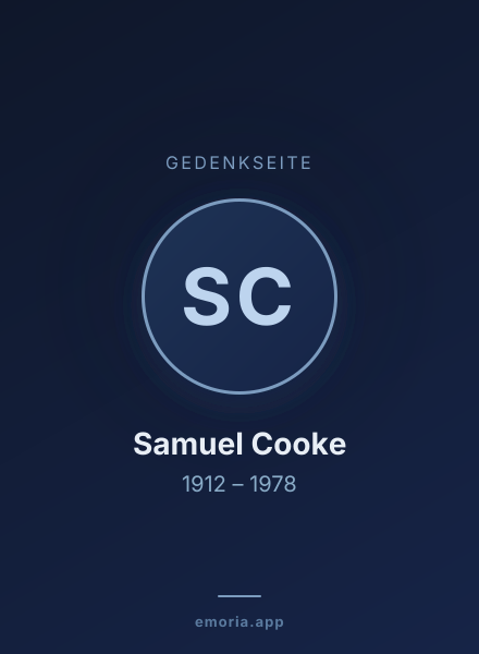 Gedenkportrait von Samuel Cooke