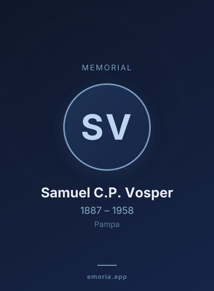Memorial portrait of Samuel C.P. Vosper