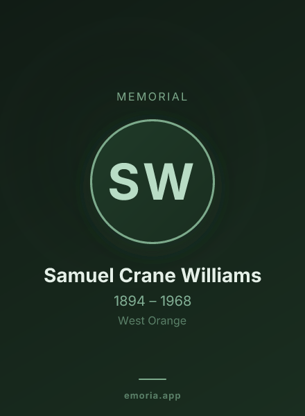 Memorial portrait of Samuel Crane Williams