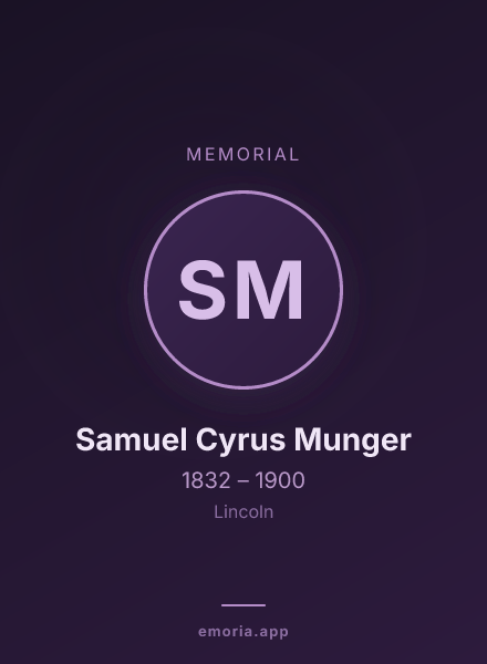 Memorial portrait of Samuel Cyrus Munger