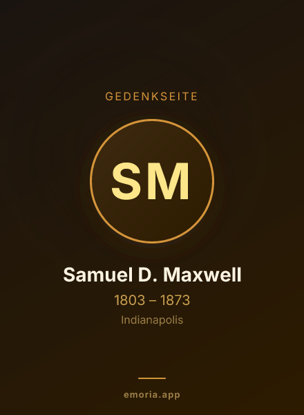 Gedenkportrait von Samuel D. Maxwell