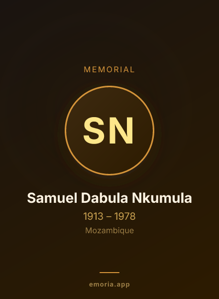 Memorial portrait of Samuel Dabula Nkumula