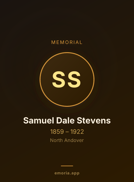 Memorial portrait of Samuel Dale Stevens