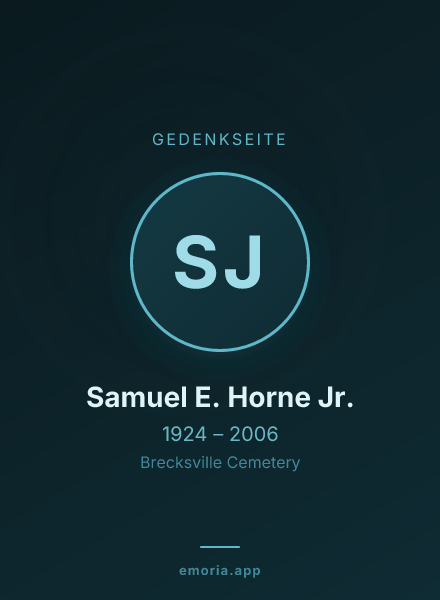 Gedenkportrait von Samuel E. Horne Jr.
