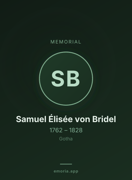 Memorial portrait of Samuel Élisée von Bridel