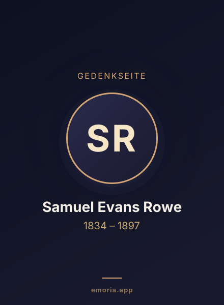 Gedenkportrait von Samuel Evans Rowe