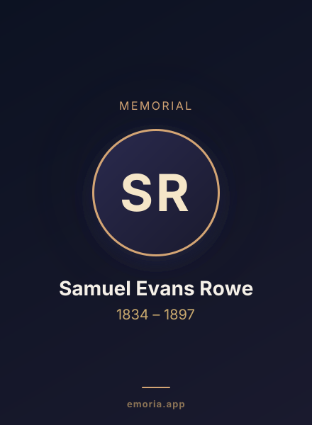 Memorial portrait of Samuel Evans Rowe