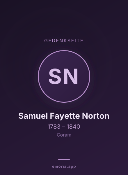 Gedenkportrait von Samuel Fayette Norton