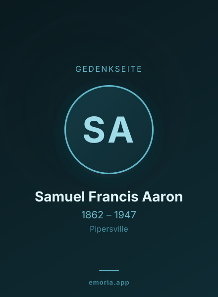 Gedenkportrait von Samuel Francis Aaron