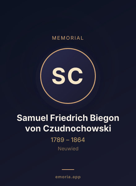 Memorial portrait of Samuel Friedrich Biegon von Czudnochowski