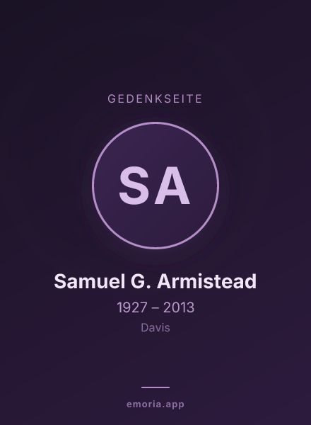 Gedenkportrait von Samuel G. Armistead
