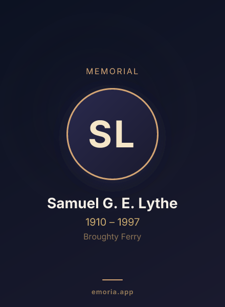 Memorial portrait of Samuel G. E. Lythe