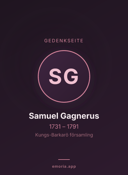 Gedenkportrait von Samuel Gagnerus