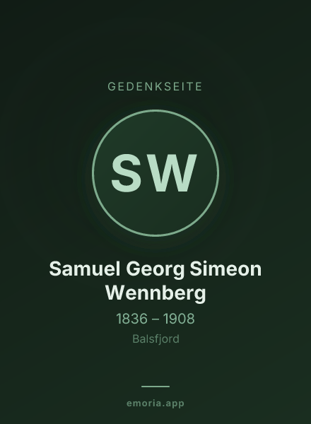 Gedenkportrait von Samuel Georg Simeon Wennberg