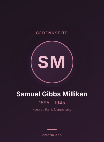 Gedenkportrait von Samuel Gibbs Milliken