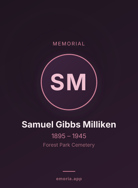 Memorial portrait of Samuel Gibbs Milliken