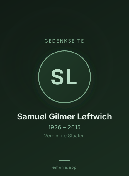 Gedenkportrait von Samuel Gilmer Leftwich